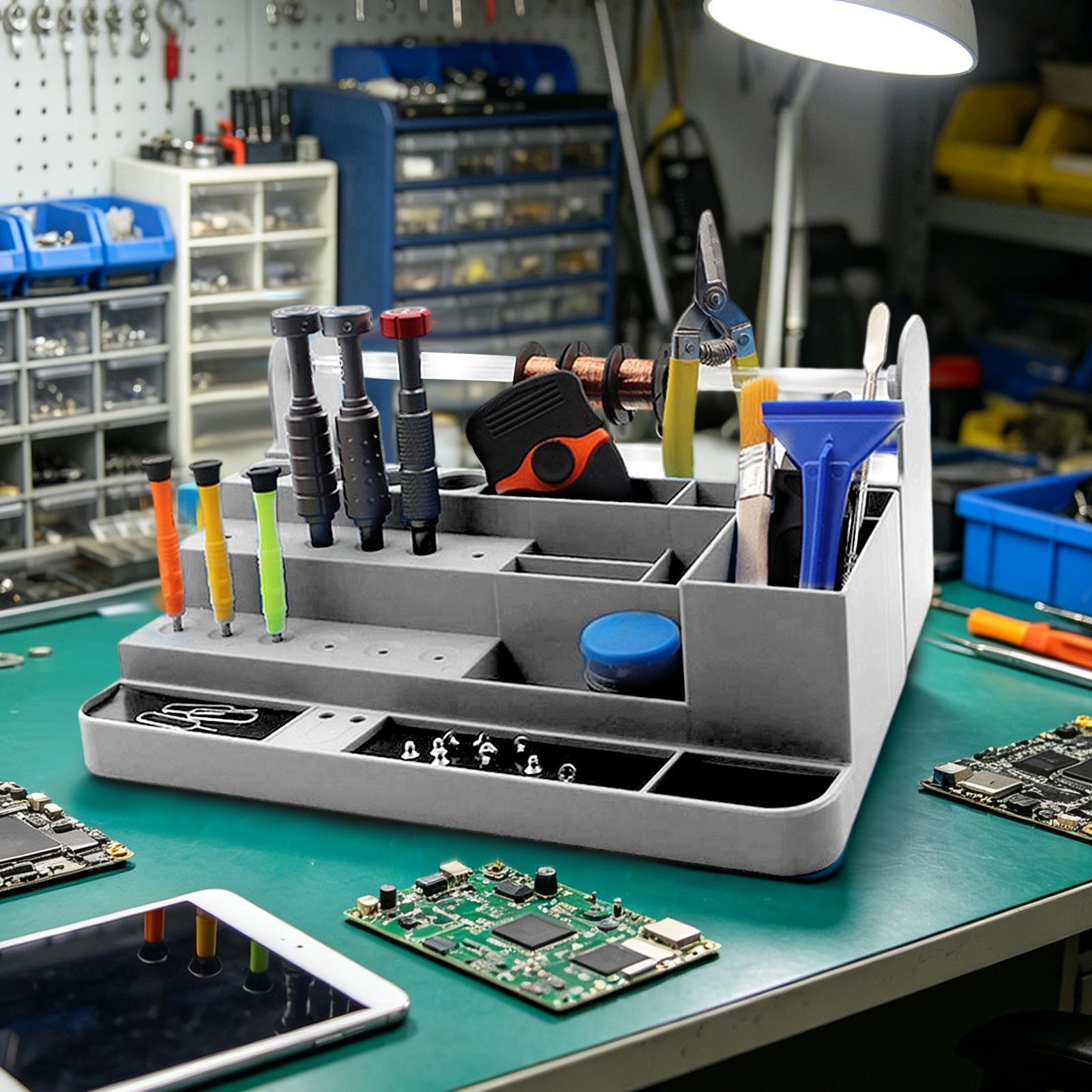 Electronics Repair Shops - Robuster Desktop-Aufbewahrungshalter für Elektronik-Reparaturwerkzeuge, platzsparender Schraubendreher-Organizer