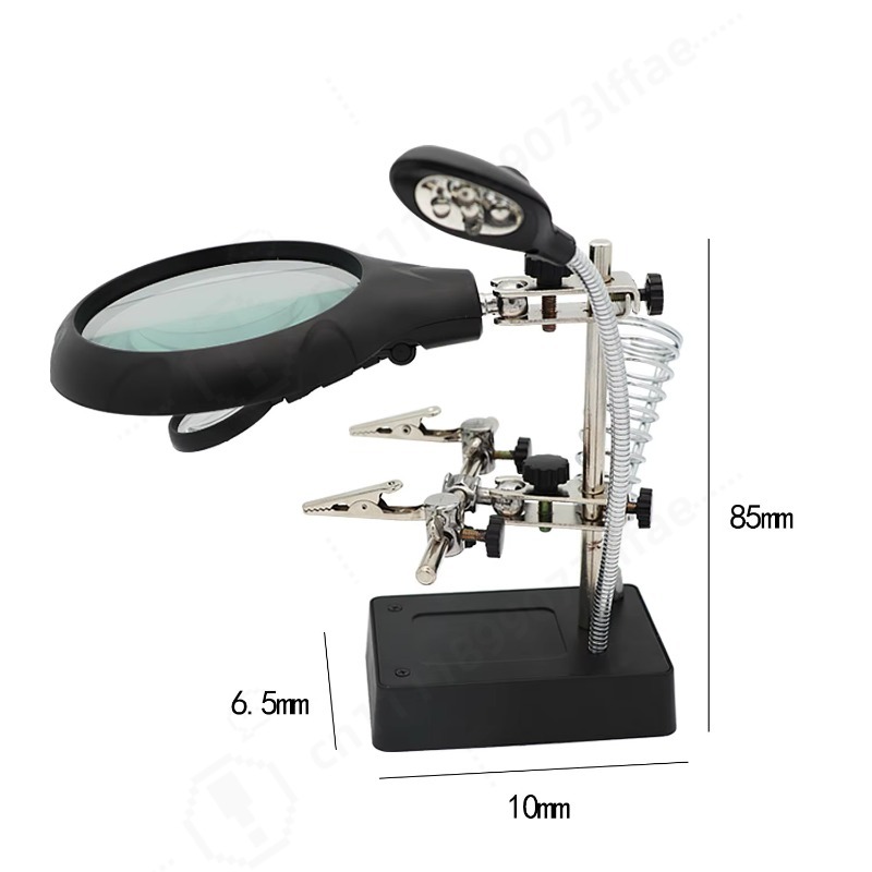 Electronics Repair Workbench - 10X Schweißlupe mit LED-Licht, Elektrischer Lötkolbenständer,