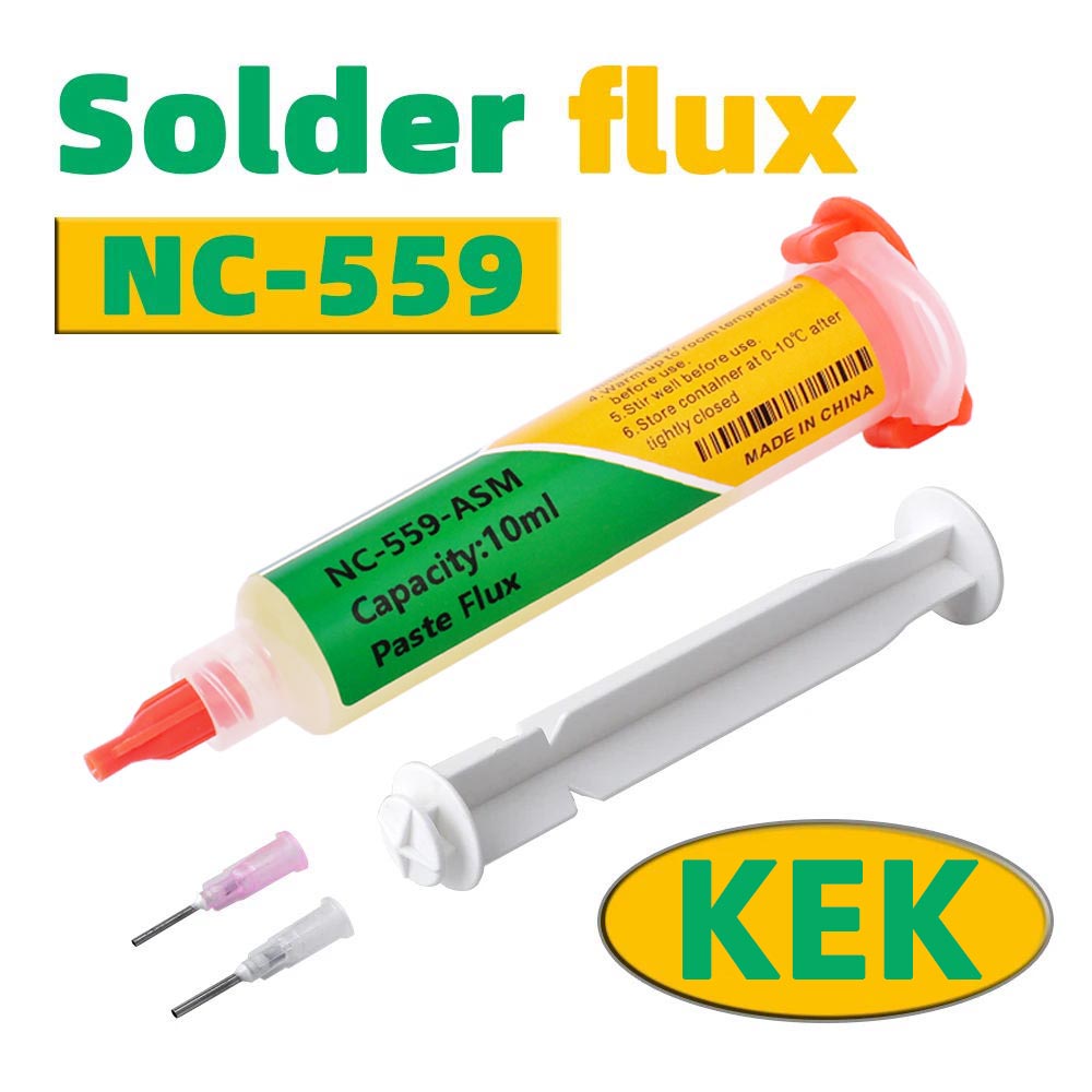 Soldering Flux Liquid - OriginalKEK NC 559 Flussmittel-Lötpaste in Nadelröhrchen,