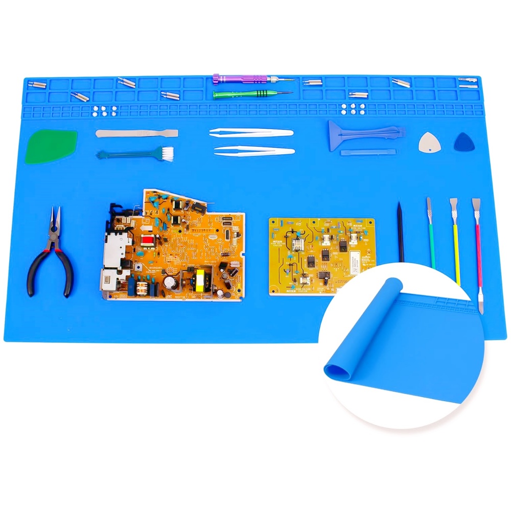 Electronics Repair Workbench - Hitzebeständiges Silikon-Lötpad – rutschfeste Reparaturmatte für