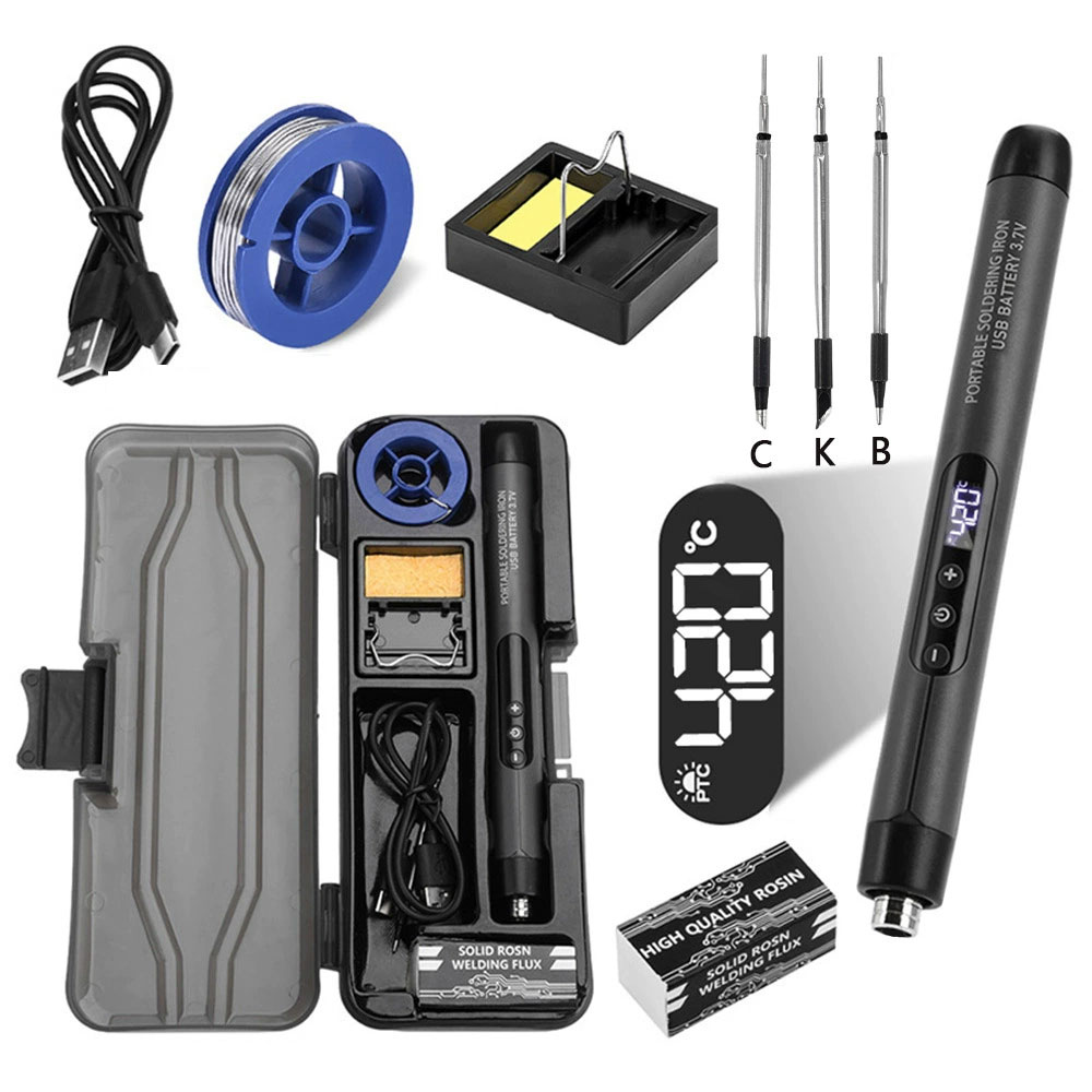 Electronics Repair Technician - Mini-Lötkolben, USB-wiederaufladbar, tragbarer kabelloser Lötstift, 6-Sekunden-Schnellheizung,