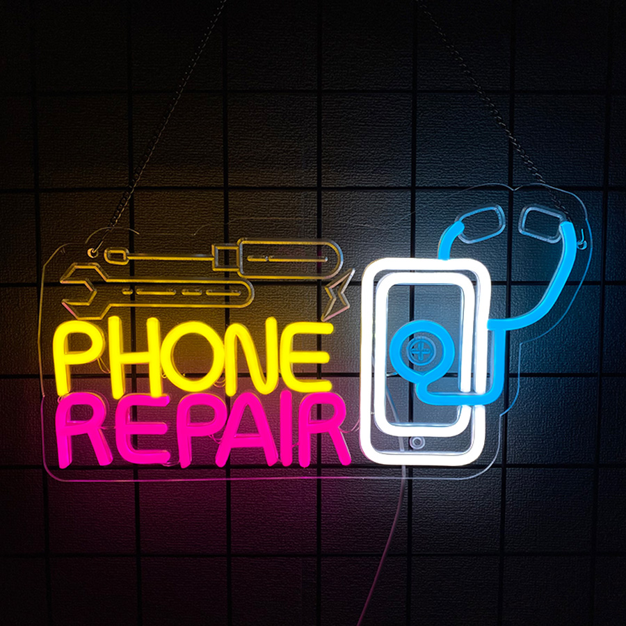 Neon-Schild zur Telefonreparat – Electronics Repair Shops Bewertung und Preis